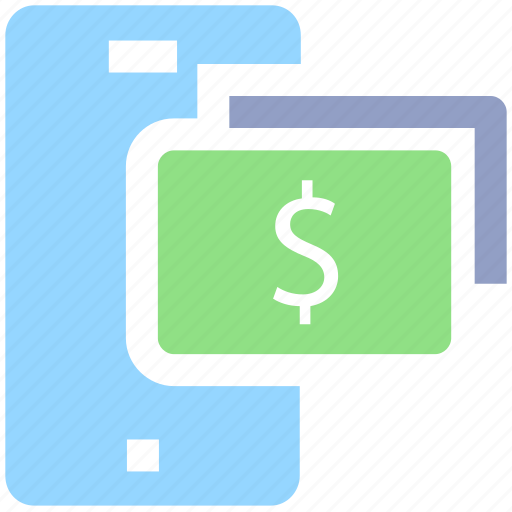 Concept, currency, dollar, mobile, money, payment icon - Download on Iconfinder