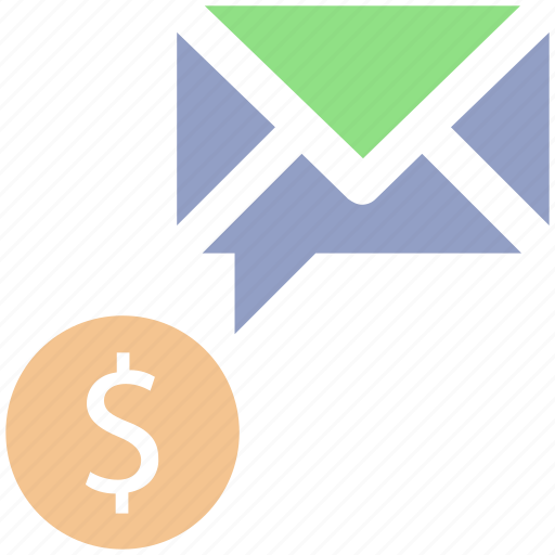 Dollar envelope, dollar sign, envelope, letter, message icon - Download on Iconfinder