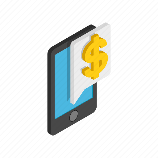 Buy, dollar, earn, isometric, money, pay, telephone icon - Download on Iconfinder