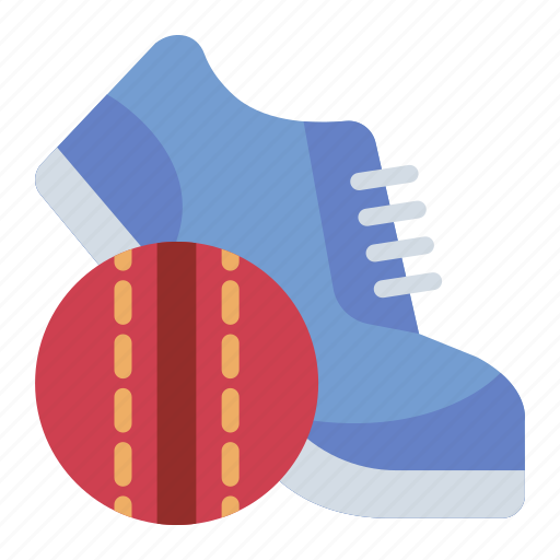 Shoe, sneaker, footwear, cricket, ball, sport, game icon - Download on Iconfinder