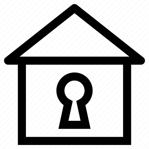 Building, house, lock, protection icon - Download on Iconfinder