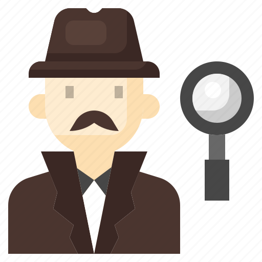 Detective, caucasian, profession, agent, occupation icon - Download on Iconfinder
