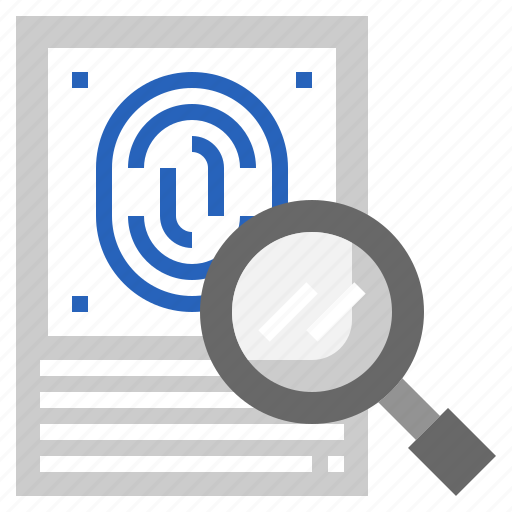 Fingerprint, evidence, loupe, magnifying, glass, security icon - Download on Iconfinder