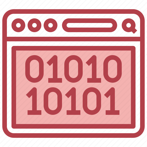Binary, code, seo, web, loupe icon - Download on Iconfinder