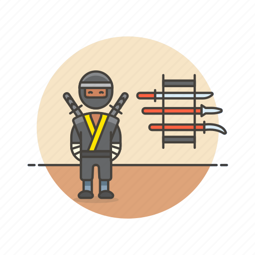Crime, ninja, man, spy, sword, samurai, train icon - Download on Iconfinder