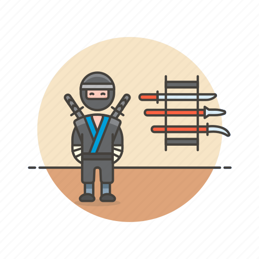 Crime, ninja, man, sword, samurai, train, warrior icon - Download on Iconfinder