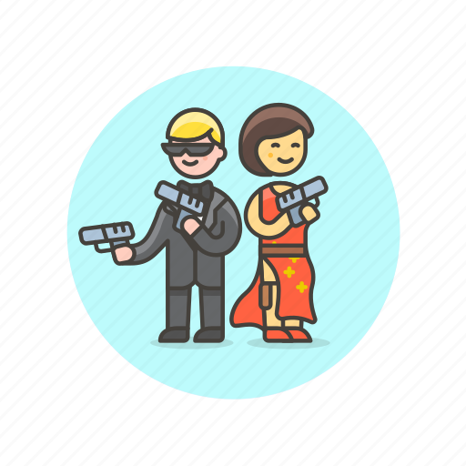 Crime, police, spy, couple, detectives, undercover, disguise icon - Download on Iconfinder