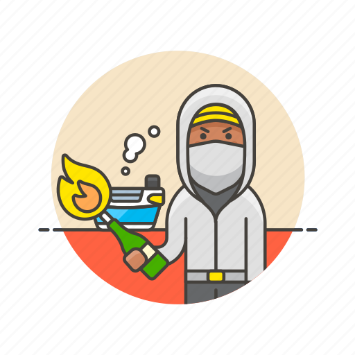 Bomb, crime, fire, mask, police, rioter, man icon - Download on Iconfinder