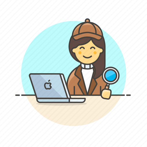 Crime, detective, police, hacker, investigator, search, woman icon - Download on Iconfinder