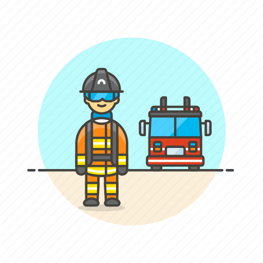 Crime, fire, firefighter, police, truck, man, save icon - Download on Iconfinder