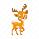 deer, deer red nose, animal, cristmas, xmas, zoo, reindeer