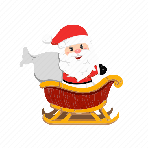 Santa, train, santa clause, xmas, gift, railway, christmas icon - Download on Iconfinder
