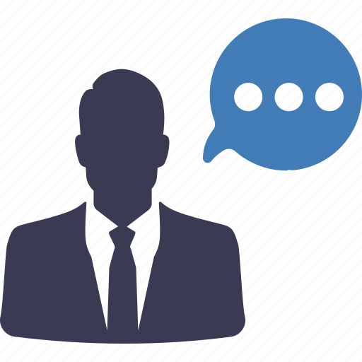 Thinking, conversation, discussion, meeting, man, user, profile icon - Download on Iconfinder