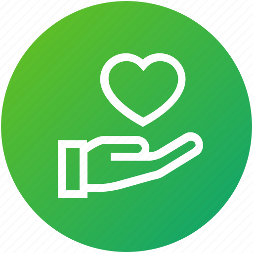 Charity, donation, hand, heart icon - Download on Iconfinder