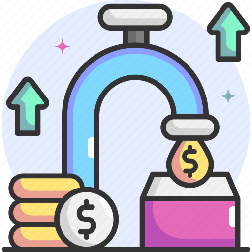 Cash flow, money, tap, revenue, cash, flow icon - Download on Iconfinder