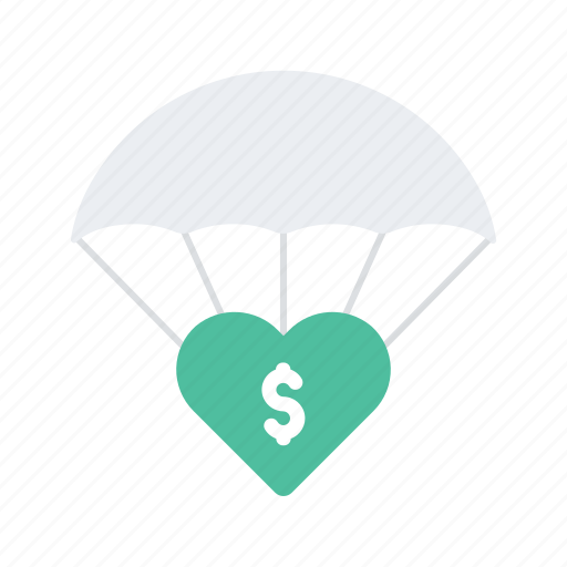 Airdrop, crowdfunding, donation, favourite, finance, funding, parachute icon - Download on Iconfinder
