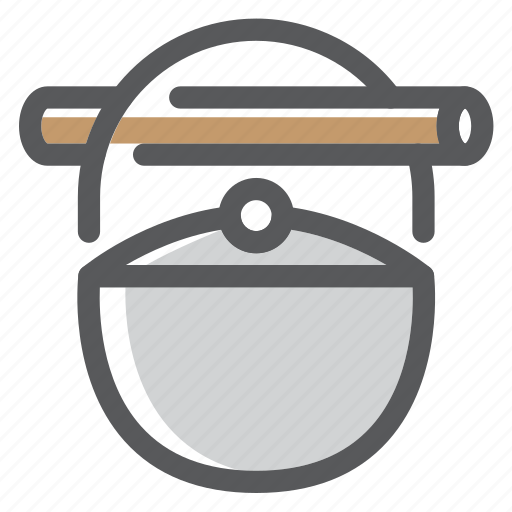 Boiling pan, bowl, camp, hot water, pan icon - Download on Iconfinder