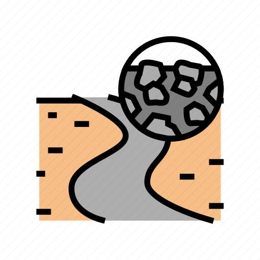 Gravel, road, crushed, mining, heavy, machinery icon - Download on Iconfinder