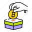 bitcoin box, bitcoin donation, crypto box, money box, crypto donation 