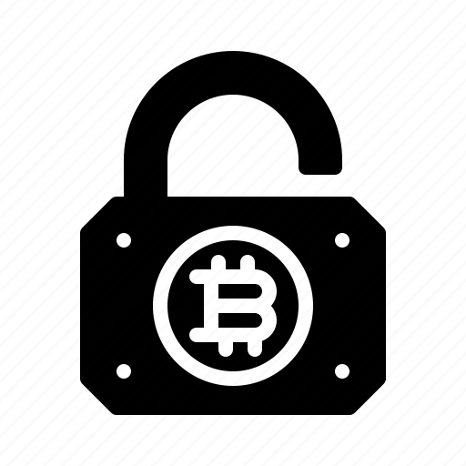 Unlock, unlocked, security, bitcoin, money icon - Download on Iconfinder