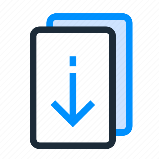 Arrow, document, down, download, file icon - Download on Iconfinder