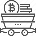 mining, bitcoin, cart, cryptocurrency, crypto, money, digital, currency, blockchain