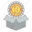 bitcoin, block, box, cryptocurrency, delivery, reward 