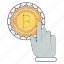 bitcoin, cryptocurrency, finger, hand, technology, touch 