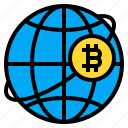 globe, spread, bitcoin, crypto, digital, money, cryptocurrency