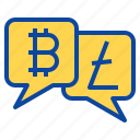 bubble, talk, bitcoin, chat, digital, money, cryptocurrency