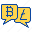 bubble, talk, bitcoin, chat, digital, money, cryptocurrency 