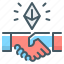 cryptocurrency, ethereum, handshake, agreement, finance
