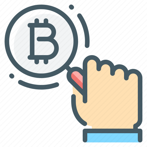 Cryptocurrency, search, bitcoin, find, magnifier, magnifying, hand icon - Download on Iconfinder