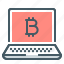 cryptocurrency, bitcoin, digital, account, laptop 