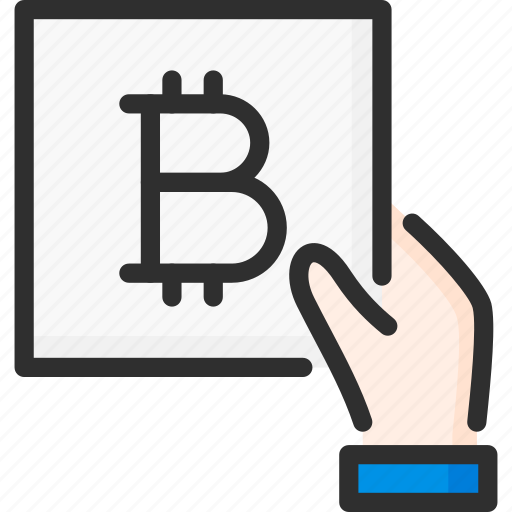 Bitcoin, blockchain, crypto, cryptocurrency, document, hand, hold icon - Download on Iconfinder