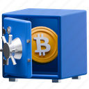 bitcoin, locker, cryptocurrency, currency, crypto, blockchain, finance, money, coin