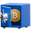 bitcoin, locker, cryptocurrency, currency, crypto, blockchain, finance, money, coin 