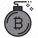 bitcoin, bomb, cryptocurrency, digital, money