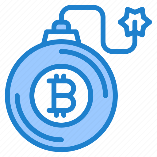 Bitcoin, bomb, cryptocurrency, currency, dept icon - Download on Iconfinder