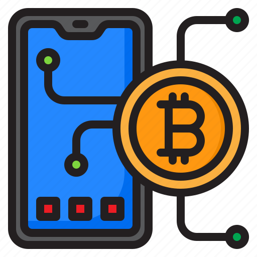 Bitcoin, cryptocurrency, currency, mobilephone, money icon - Download on Iconfinder