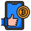 bitcoin, cryptocurrency, media, mobilephone, money, social 