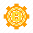 bitcoin, cog, coin, gear, rotate, setting