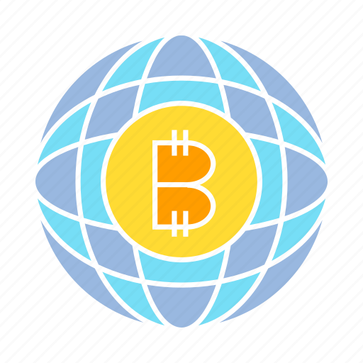 Bitcoin, blockchain, cryptocurrency, global, globe, world icon - Download on Iconfinder