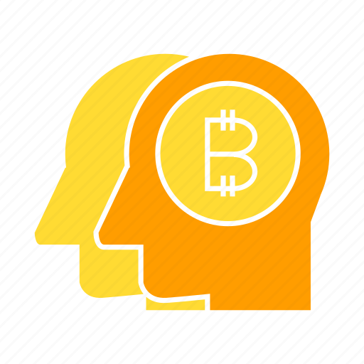 Bitcoin, blockchain, head, human, think icon - Download on Iconfinder