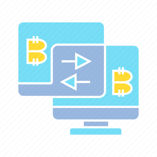 Bitcoin, blockchain, computer, exchange, swop icon - Download on Iconfinder