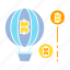 balloon, bitcoin, blockchain, bubble, cryptocurrency, float 