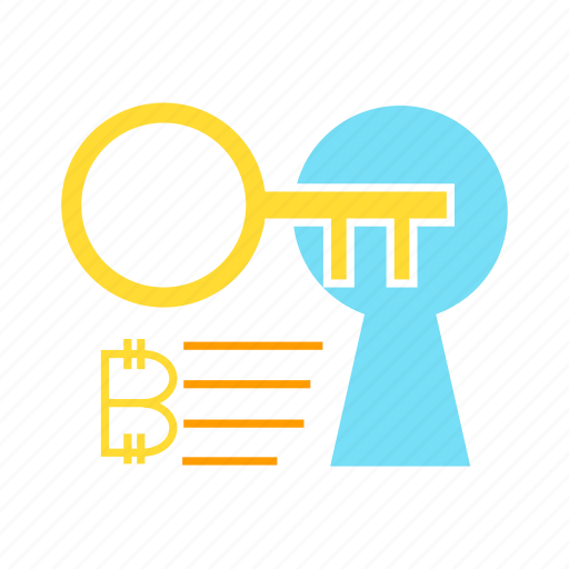 Bitcoin, blockchain, cryptocurrency, encryption, key, lock, security icon - Download on Iconfinder