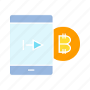 bitcoin, blockchain, coin, digital money, mobile payment, transaction