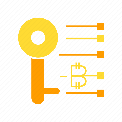 Bitcoin, blockchain, digital money, encryption, key, lock, security icon - Download on Iconfinder