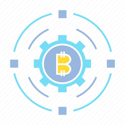 Bitcoin, blockchain, cogg, crypto, digital money, gear icon - Download on Iconfinder